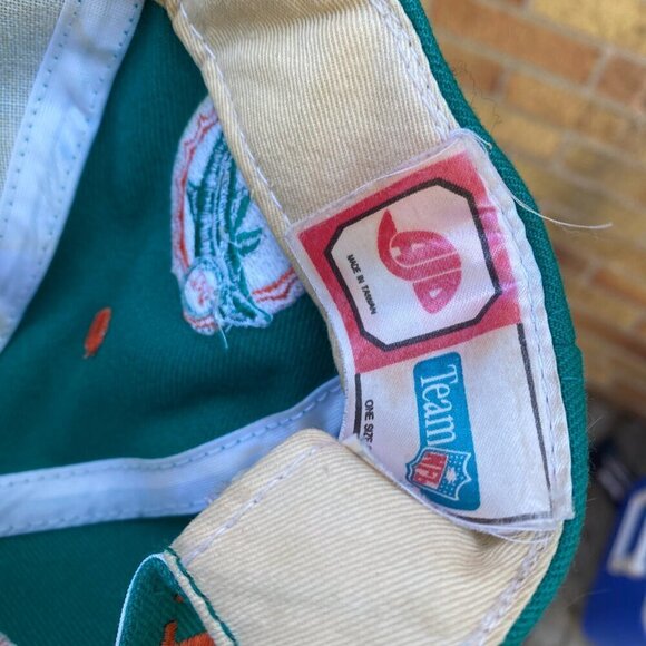 Vintage Miami Dolphins Embroidered NFL Baseball Hat Blue - Picture 8 of 11